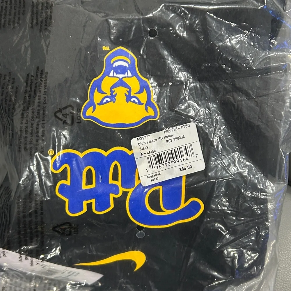 Nike black X-Large Pitt Club Fleece pull over sweatshirt - Picture 7 of 7